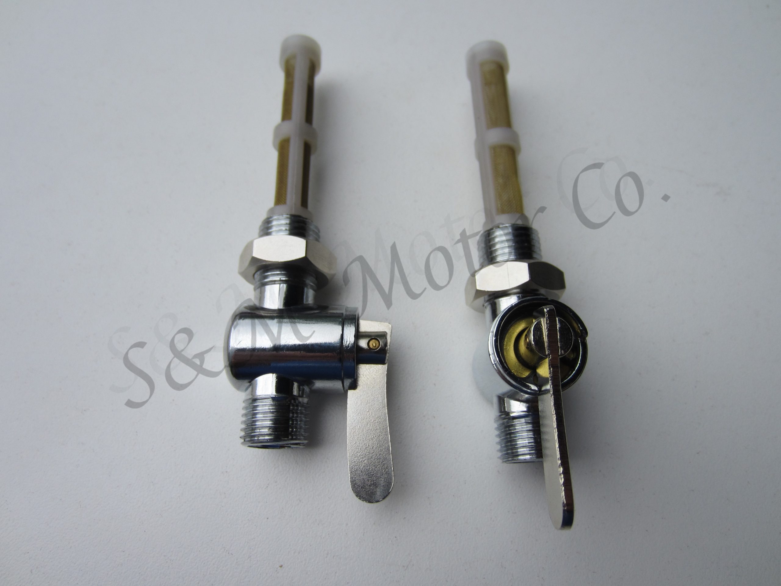 Pair Brass Fuel Petrol Gas Tank Tap Petcock 1/8 For Norton