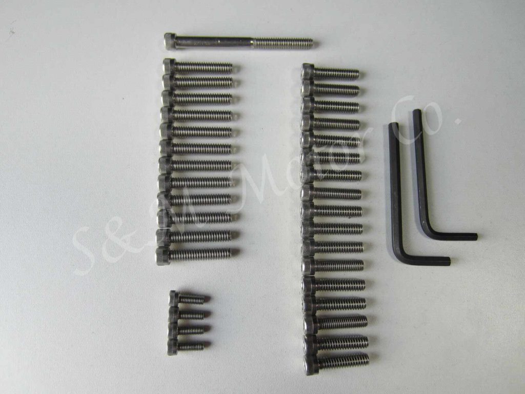 TRIUMPH TR6 T120 650cc ALLEN SCREW BOLT SS SET 1969-75 - S&M Motor Co