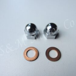 TRIUMPH T100 T120 PRIMARY COVER DOME ACORN CEI NUT & WASHER 97-1531 82-1880