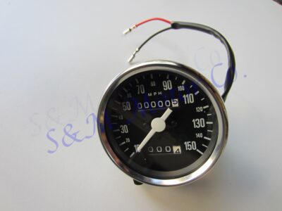 TRIUMPH BSA BLACK FACE 150 M.P.H. SPEEDOMETER GAUGE INSTRUMENT 60-2394 - Image 2
