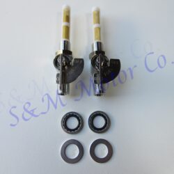FUEL PETROL GAS TANK TAP VALVE PETCOCK SET TRIUMPH T140 NORTON 60-4511, 60-4512