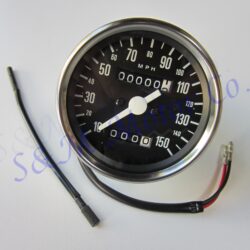 TRIUMPH BLACK FACE 150 M.P.H. SPEEDOMETER VEGLIA GAUGE INSTRUMENT 60-7222