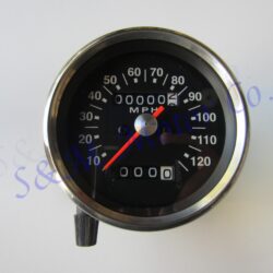 TRIUMPH BSA BLACK FACE 120 M.P.H. SPEEDOMETER GAUGE INSTRUMENT