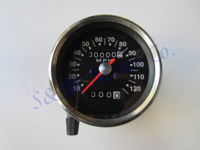 TRIUMPH BSA BLACK FACE 120 M.P.H. SPEEDOMETER GAUGE INSTRUMENT