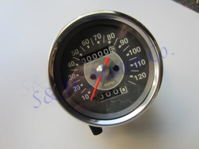TRIUMPH BSA GREY FACE 120 M.P.H. SPEEDOMETER GAUGE INSTRUMENT - Image 2