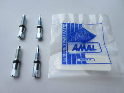 2 AMAL CARB CONCENTRIC EXTENDED THROTTLE STOP & PILOT SCREWS 622/168 622/169