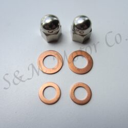 TRIUMPH T15 T20 TIGER CUB ROCKER FEED SPINDLE ACORN DOMED NUT WASHER 97-0400