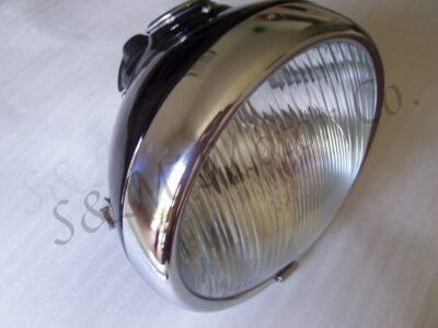 8" LUCAS DU142 HEADLAMP HEAD LIGHT HEADLIGHT COMPLETE TRIUMPH NORTON BSA