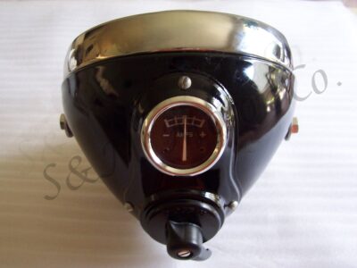 6 1/2" LUCAS DU42 HEADLAMP HEAD LIGHT HEADLIGHT COMPLETE BSA TRIUMPH NORTON AJS - Image 2