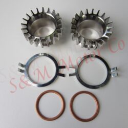 NORTON COMMANDO 850 EXHAUST PIPE NUT SHORT KIT STAINLESS 06-3988 06-2412 06-3995