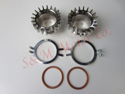 NORTON COMMANDO 850 EXHAUST PIPE NUT SHORT KIT STAINLESS 06-3988 06-2412 06-3995