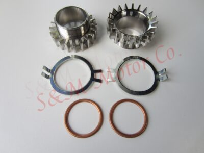 NORTON COMMANDO 850 EXHAUST PIPE NUT SHORT KIT STAINLESS 06-3988 06-2412 06-3995 - Image 2