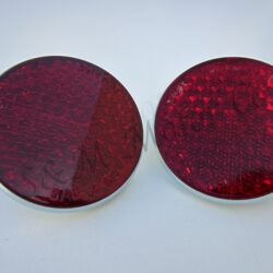2 LUCAS RED REFLECTOR TRIUMPH NORTON BSA 57079, 99-1162, 02-2007, 06-8039