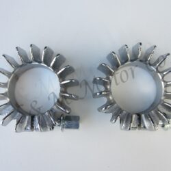 2 EXHAUST PIPE FINNED CLAMP 1 3/4" BOLT & WASHER TRIUMPH T120 TR6 71-0216 E10216