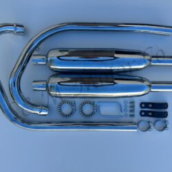 TRIUMPH UNIT 650 T120 TR6 EXHAUST PIPE MUFFLER 70-5866 KIT 1963-70 COMPLETE